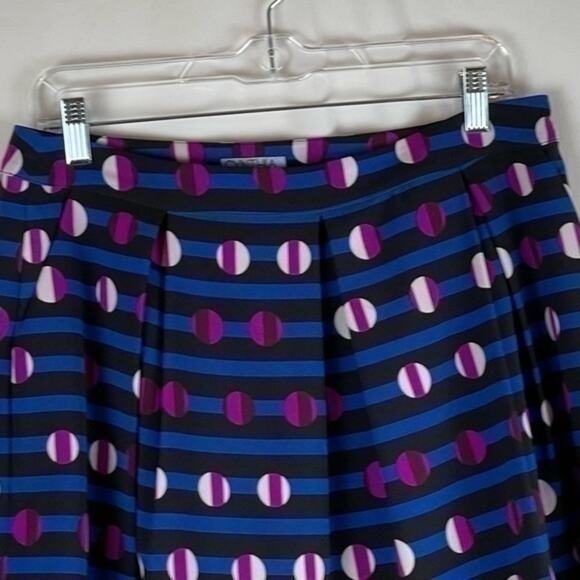 Cynthia Rowley Bold Print Pleated‎ Full Date Night Skirt NWOT Size 10 - Picture 2 of 10